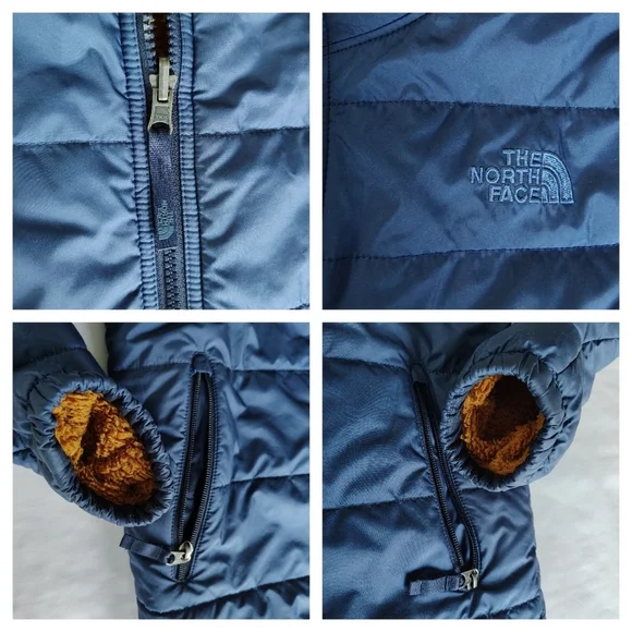 The North Face TNF Reversible Sherpa Fleece Boys Youth Full Zip Coat Jacket L - Picture 9 of 16